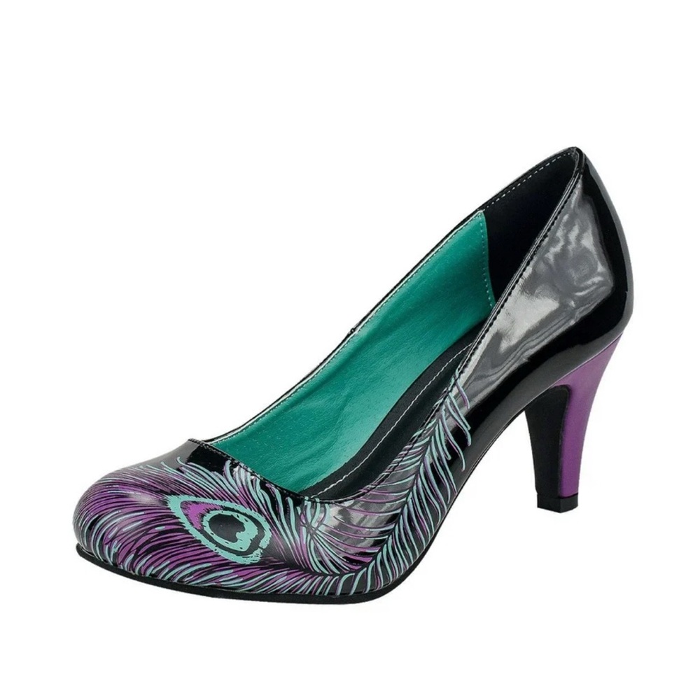 Elegant Peacock Feather Women's Heels